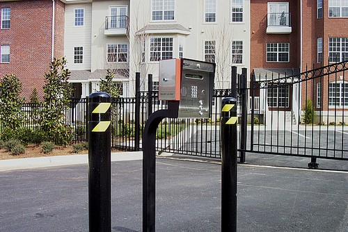 Access panel at apartment building